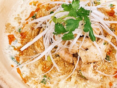 低糖質☆豆漿鶏湯こんにゃく麺